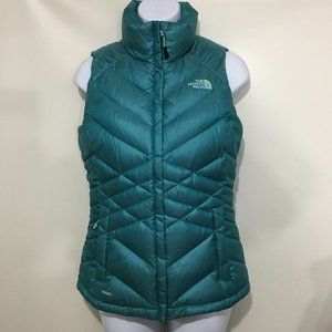 The North Face 550 XS Teal Green-Blue Goose Down Puffer Vest
